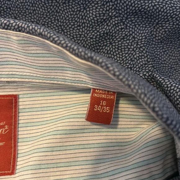 Original Penguin men’s blue long sleeve button down shirt size 16 - Picture 9 of 10